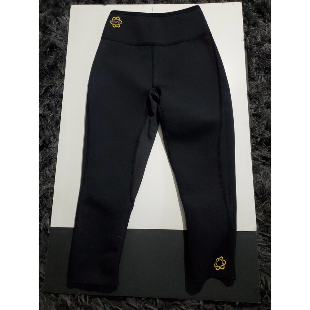 Zaggora Sauna Small Black Capri Hot Pants Thermo Workout Neoprene Activewear